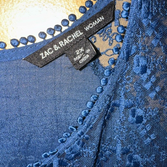 Zac & Rachel Navy Sleeveless Dress 2X - Picture 3 of 6